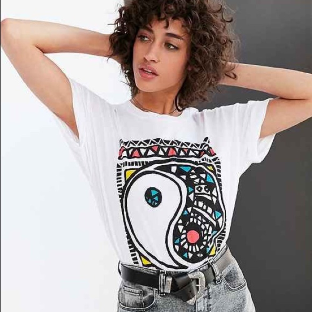 Truly Madly Deeply UO mosaic yin yang tee small